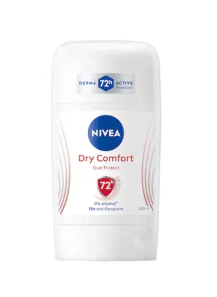 Nivea Antiperspirant Stick for Women 72h Protection Dry Comfort Quick Dry 50ml - Image 1